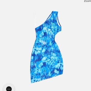 Melissa Simone Jasmine ocean blue mini dress